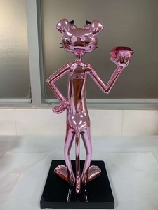 Scultura della <span class=keywords><strong>pantera</strong></span> della statua di animale carino scultura di arte Pop del centro commerciale personalizzato - Product Image 4