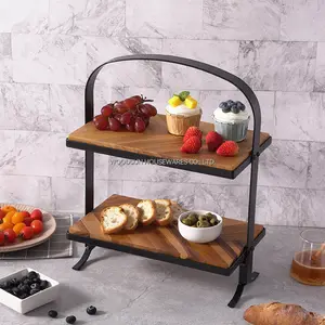 Woodsun 2 Tier Trays Set Serving