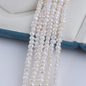 Perlas de Agua Dulce Naturales de Zhuji, Varias Calidades, 5-6 mm, Blancas, en Forma de Patata, para Bisutería DIY - Product Image 2