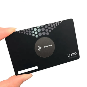 Tarjetas <span class=keywords><strong>de</strong></span> Visita Personalizadas <span class=keywords><strong>de</strong></span> Acero Inoxidable con Grabado Láser Negro Mate, Logotipo Personalizado, NFC RFID para Pagos y Uso en Hoteles - Product Image 6