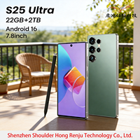 Nouveau Smartphone Android 16 S25 Ultra 2026, 22 Go + 2 To, Écran Perforé 7,8 Pouces, Reconnaissance d'Écran (AI), LTE, Expédition Rapide