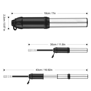 Aluminum Alloy Mini Bike Pump 18cm 30cm 43cm Portable High Pressure <b>Tire</b> <b>Inflator</b> For Bicycle Basketball <b>Car</b> Motorcycle - Product Image 1