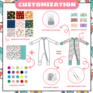 Entrega Rápida 95% Bambú 5% Spandex Pijama Recién Nacido Ropa Bebé Cremallera Pijamas Una Pieza Estampado Plegado Pelele Infantil - Product Image 3