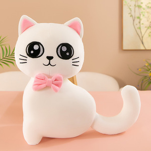 Nouvel Arrivage : Peluche Chat aux Grands Yeux, Poupée en Peluche Chat, Cadeau Saint-Valentin, Décoration Maison, Chat en Peluche avec Nœud Rose, Jouet Poupée - Product Image 3