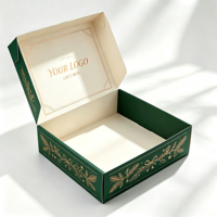 Boîte en carton ondulé en gros, boîte d'expédition personnalisée avec logo, carton cadeau premium avec dorure à chaud pour l'emballage de produits cadeaux de fêtes