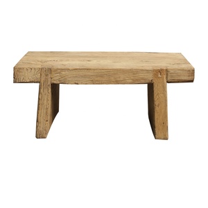 Tavolini da caffè di <span class=keywords><strong>colore</strong></span> naturale in legno grezzo di <span class=keywords><strong>olmo</strong></span> di recupero tradizionale Vintage fatti a mano - Product Image 1
