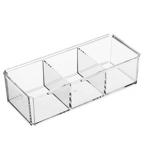 Organizador de Maquillaje Acrílico Multifuncional Portátil con 3 Compartimentos y Divisores Transparentes, Caja de Almacenamiento para Cosméticos y Joyería - Product Image 2