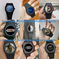 Montre personnalisée avec boîtier en plastique, cadran personnalisé, montre-bracelet sport à quartz pour homme, impression photo