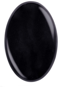Obsidian Batu Palem Hitam, Chakra Alami Reiki Poles Penyembuhan Cinta Oval Saku Khawatir Batu untuk Kecemasan Stres Terapi Pereda - Product Image 2