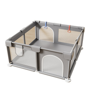 New Luxury Foldable <b>Indoor</b> Safety Fabric Fence Playpen with <b>Slide</b> and Swing for Babies 6 Months-3 Years Modern Baby Furniture - Product Image 5