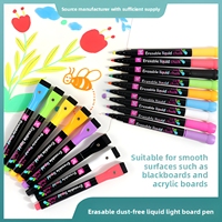 Stylo pour tableau LED, craie liquide sans poussière, effaçable, s'effaçant à l'eau, pour publicité électronique, marqueur, tableau noir, graffiti