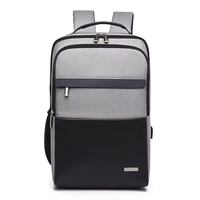 Sac à dos d'école unisexe grande capacité avec logo personnalisé, port USB, sac d'ordinateur portable étanche pour voyage d'affaires