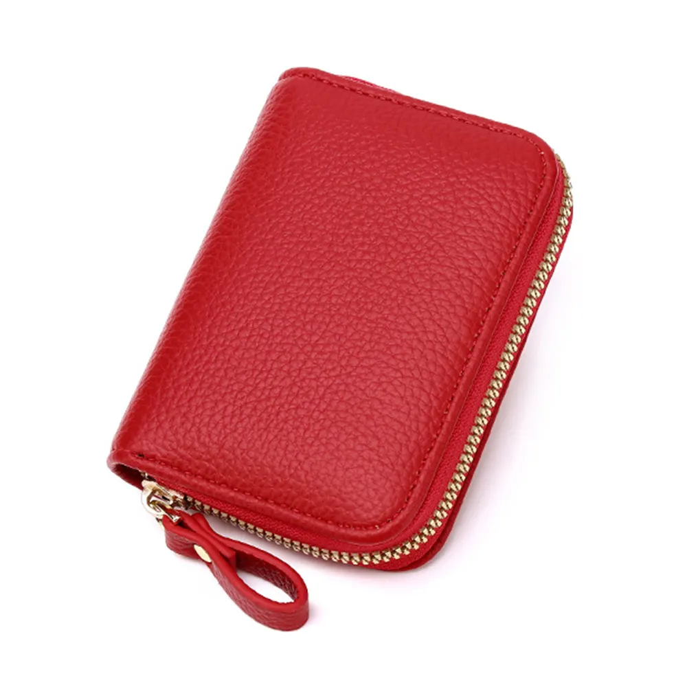 Ready to Ship RFID blocking Large capacity lady wallet purse with zipper  Anti theft fashion pu leather women short coin wallet
