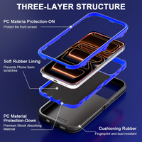 Coque de protection antichoc Armor Defender pour iPhone 17 16 Pro Max 13 12 Mini 15 14 Plus 16E 17 Air, en PC rigide + TPU avec support