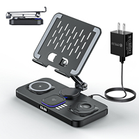 Estación de Carga Inalámbrica Magnética Multifuncional de 15W, Material de PC, 6 en 1, con Certificación CE, para Teléfono, Reloj y iPad