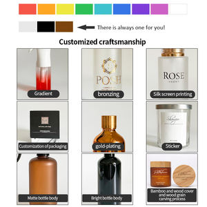 Bouteilles d'huile de croissance des cheveux épaule plate 50ml verre Push Press flacon compte-gouttes capuchon en or rose avec <span class=keywords><strong>bouton</strong></span> poussoir - Product Image 5