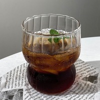 Tasse à café en verre borosilicate INS, résistante à la chaleur, grande capacité, sans danger pour les aliments, pour thé au lait, jus, cola, couleurs personnalisables, design moderne