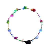 Guirlande lumineuse LED Diadème pour cheveux Couronne de fleurs Bandeau de fête pour filles Couronne de fleurs adaptée à l'âge Bandeaux pour la fête des mères