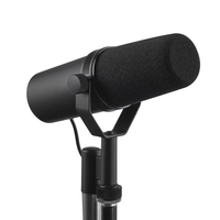 Microphone vocal dynamique cardioïde SM7B - XLR, construction métal et plastique, léger, portable, filaire, pour studio et live