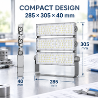 Projecteur LED modulaire IP67 150W avec LED Lumileds et driver Inventronics, modules réglables pour entrepôt, usine, cour