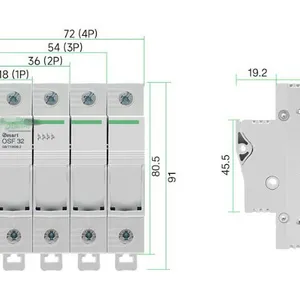 Disyuntor en miniatura Interruptor de aislamiento de fusibles OSMFU132X