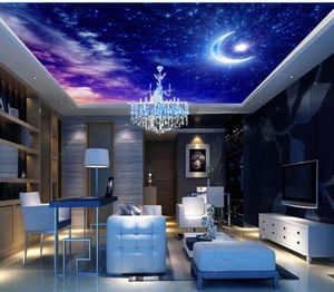 Magnifique <span class=keywords><strong>fresque</strong></span> murale amovible pour plafond, ciel étoilé et lune, style fantastique - Product Image 5