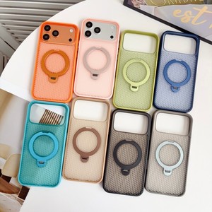 Coque de téléphone magnétique antichoc transparente avec support rotatif et dissipation thermique pour iPhone 17 Air 16 15 Pro Max - Product Image 3