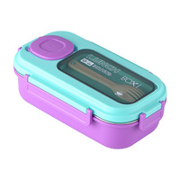 Boîte à lunch double couche en acier inoxydable 304 pour étudiants, portable, compatible micro-ondes, pour repas légers, idéale pour le bureau et les étudiants