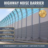 Barrière anti-bruit extérieure moderne avec micro-trous en acier/aluminium, NRC70%, résistante à l'eau et anti-corrosion pour autoroutes et voies ferrées