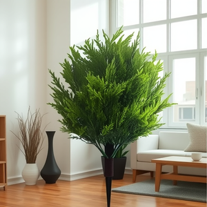 Planta Artificial Destacável para Exterior, Árvore de Folhas de Cipreste Simulada, Adequada para Decoração de Exteriores, Interiores e Jardins - Product Image 1