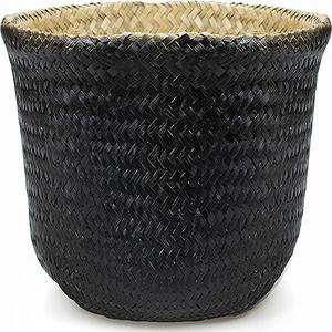 Handwoven foldable संभाल के साथ किसी भी रंग में समुद्री घास पेट संयंत्र टोकरी - Product Image 5