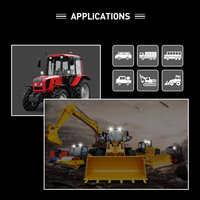 Meilleur éclairage de tracteur LED 12 volts homologué EMC R10, 12V 40W, 4 pouces rond, éclairage de travail pour tracteur agricole pour John Deere