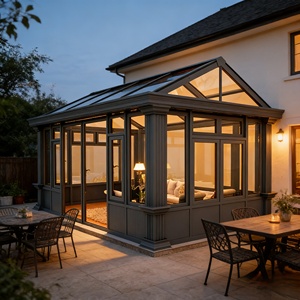 Solárium de aleación de aluminio para villas de alta gama y residencias privadas, con vidrio templado aislante de doble capa para retención térmica. - Product Image 4