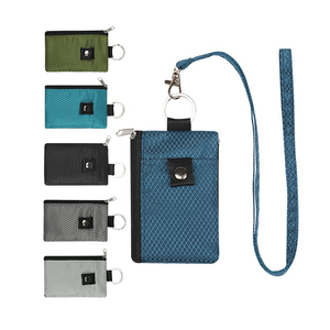 Portefeuille miniature en tissu Oxford avec blocage RFID, porte-cartes multifonctionnel avec porte-clés et cordon <span class=keywords><strong>pour</strong></span> hommes et femmes, idéal <span class=keywords><strong>pour</strong></span> les voyages - Product Image 1
