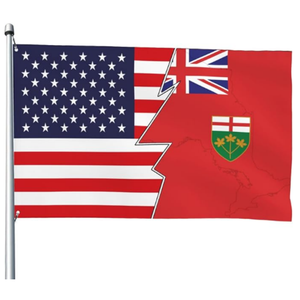 Bandera de Nueva Tierra Firmeña <span class=keywords><strong>y</strong></span> <span class=keywords><strong>Labrador</strong></span> de 3x5 pies, con rayas cosidas, para exteriores, de una sola cara, resistente, con ojales de latón de una sola cara. - Product Image 3