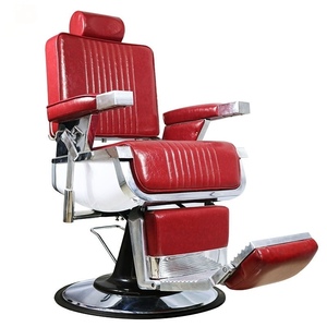 Fauteuil de barbier rétro pour hommes, inclinable, pour coiffure et rasage, chaise de salon de coiffure, tabouret de coupe de cheveux, chaise pivotante de salon de coiffure - Product Image 1