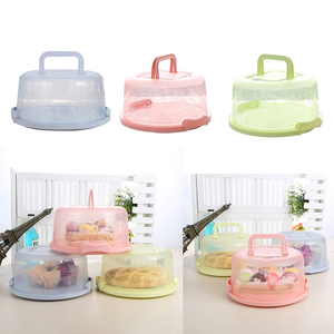 26*22*12,5 cm Kunststoff Runde Kuchen behälter Dessert behälter Abdeckung Fall Cupcake Carrier Server Aufbewahrung sbox Kuchen Zubehör - Product Image 1