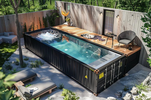 Piscina di Lusso in Container da 20 Piedi, Piscina Fuori Terra Prefabbricata <span class=keywords><strong>con</strong></span> Lato in Vetro, OEM ODM - Product Image 3