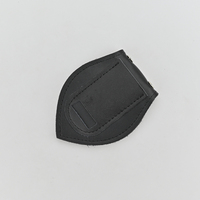Porte-badges en cuir véritable sur mesure fabriqués en Chine avec longue chaîne et logo ajoute, en cuir véritable
