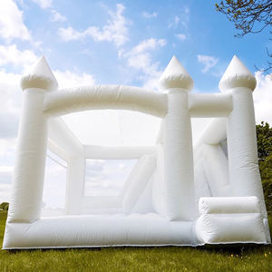 <span class=keywords><strong>Castillo</strong></span> Inflable Blanco para Fiestas al Aire Libre, Bodas, con Tobogán, para Alquiler - Product Image 5