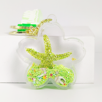 Porte-clés tendance en acrylique motif dessin animé fleur de cerisier, breloque étoile de mer/coquillage/étoile scintillante, pour la décoration quotidienne de voiture et sac à dos