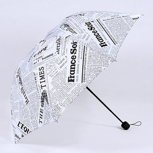 CHUVABAND Parapluies à motif de journal <span class=keywords><strong>anglais</strong></span> de créateur Parapluies pliants de luxe pour femmes Parapluies d'été transparents personnalisés - Product Image 6