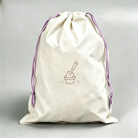 Pochette pliable à cordon en non-tissé laminé résistant à l'eau, motif dessin animé, taille personnalisée, recyclable, pour emballage de bouteilles cosmétiques et cadeaux