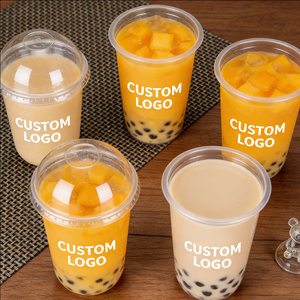 แก้วพลาสติก PET ขนาด 22 ออนซ์ 20 ออนซ์ แบบผนังเดียว 90 มม. พร้อมฝาปิด สำหรับเครื่องดื่มชานมไข่มุก - Product Image 6