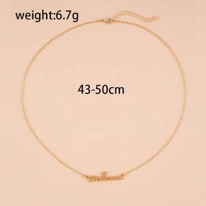 Touses Joyería <span class=keywords><strong>de</strong></span> Moda, Joyería Inspiradora y Significativa, Bijoux Femme, Collar Kolye, Collar con Mensaje para Mujer, Collar <span class=keywords><strong>de</strong></span> Promesa <span class=keywords><strong>de</strong></span> Amistad - Product Image 4