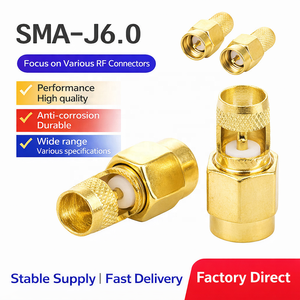ขั้วต่อ RF SMA-J6.0 แบบเชื่อมต่อแบบย้อนกลับ <span class=keywords><strong>หัว</strong></span>ต่อ SMA แบบตรงพร้อมเกลียวใน รูใน และฐานเสาอากาศแบบมีขาใน - Product Image 1