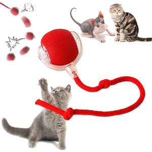 Juguete Interactivo Inteligente Automático 360 <span class=keywords><strong>para</strong></span> Perros y Gatos <span class=keywords><strong>con</strong></span> Silicona y Poliéster, <span class=keywords><strong>Cuerda</strong></span> Duradera <span class=keywords><strong>con</strong></span> Carga USB y Diseño Simple - Product Image 1