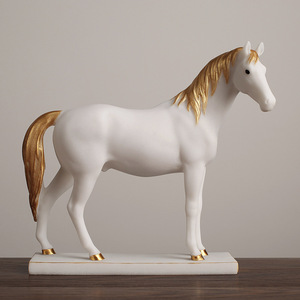 Figurine de cheval au galop en résine, en forme de selle, décoration artistique pour la maison, idéale pour déménager dans une nouvelle maison - Product Image 2