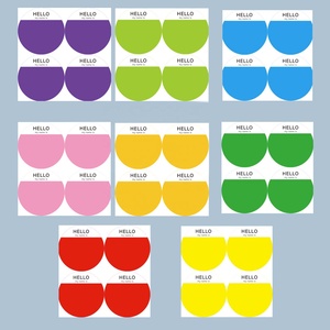 <span class=keywords><strong>Feuille</strong></span> d'autocollant de nom étanche personnalisable 'Hello My Name Is' impression couleur forme personnalisée finition stratifiée pour bureau salle de classe - Product Image 2