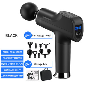 Hochwertige handgeführte professionelle <span class=keywords><strong>8</strong></span>-Kopf-Massagegerät Körper-Muskel-Massage elektrische Faszienpistole - Product Image 1